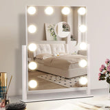 Tabletop Vanity Mirror With Built-in Light Bulb
