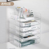 Desktop Storage Box Transparent Acrylic Desk Storage Rack