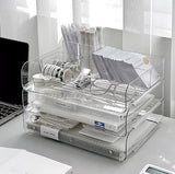 Desktop Storage Box Transparent Acrylic Desk Storage Rack