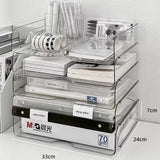 Desktop Storage Box Transparent Acrylic Desk Storage Rack